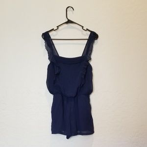 Princess Vera Wang Navy Ruffle Romper